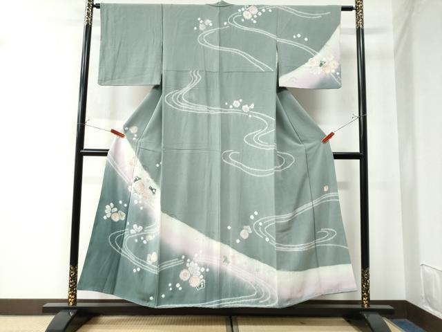 平和屋着物●十日町　名門　滝泰謹製　訪問着　辻が花　絞り　正絹　逸品　CAAW8502yc