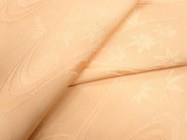 平和屋着物●上質な色無地　流水草花地紋　洒落柿色　正絹　逸品　未使用　CAAW8548yc