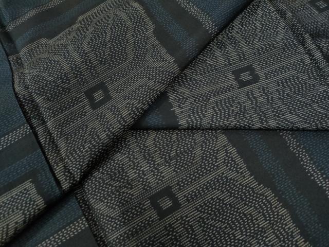 平和屋着物●本場大島紬　色紙花文　正絹　逸品　CAAW8549yc