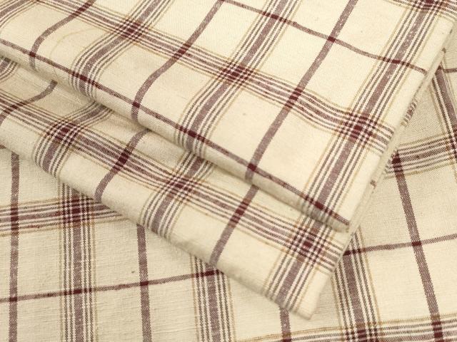 平和屋着物●上質な紬　格子柄　正絹　逸品　CAAW8586yc