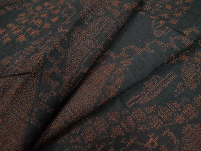 平和屋着物●本場結城紬　重要無形文化財　100亀甲　吉祥花文　正絹　逸品　CAAW8618yc