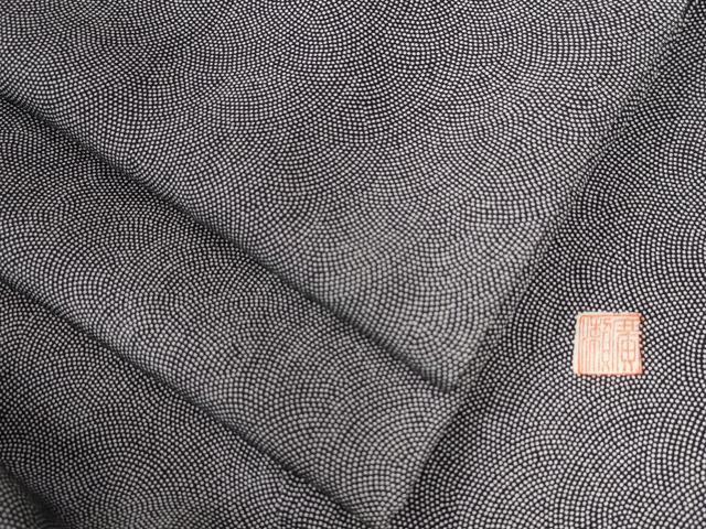 平和屋着物●伝統工芸士　廣瀬雄望　江戸小紋　鮫小紋柄　正絹　逸品　CAAW8626yc