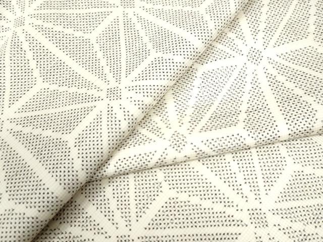平和屋着物●本場大島紬　白大島　7マルキ　麻の葉文様　正絹　逸品　CAAW8642yc