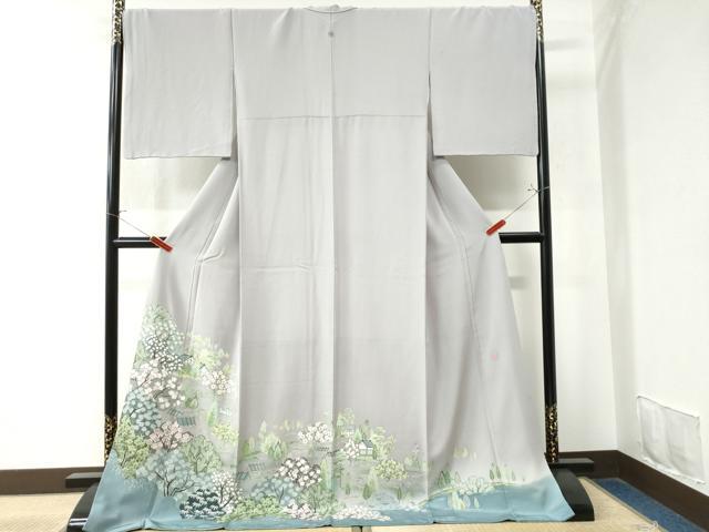 平和屋着物●豪華色留袖　友禅　作家物　風景文　暈し染め　ロング丈　正絹　逸品　CAAW8652yc