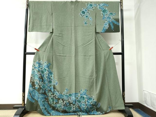 平和屋着物●訪問着　辻が花　暈し染め　金彩　正絹　逸品　CAAW8664yc