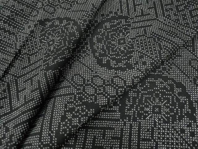 平和屋着物●本場大島紬　7マルキ　吉祥花文　正絹　逸品　CAAW8698yc