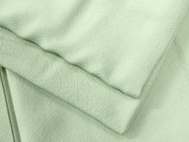 平和屋着物●上質な色無地　若葉色　正絹　逸品　CAAW8757yc
