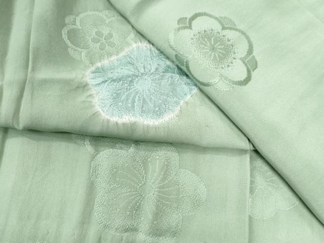 平和屋着物●長襦袢　無双仕立て　絞り　舞花地紋　正絹　逸品　未使用　CAAW8771yc