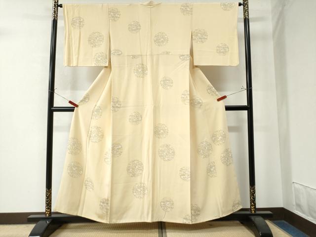 平和屋着物●上質な小紋　舞桜吉祥丸文　正絹　逸品　CAAW8782yc 平和屋着物○上質な小紋 舞桜吉祥丸文 正絹 逸品 CAAW8782yc