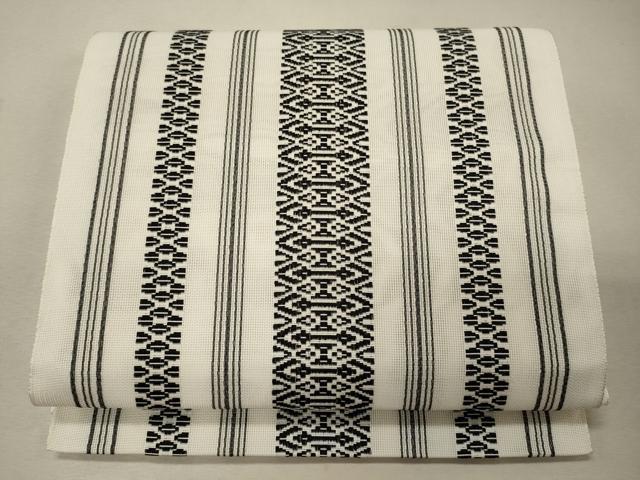 平和屋着物＊夏物　八寸名古屋帯　博多帯　献上　化繊　未使用　CAAW8931oy