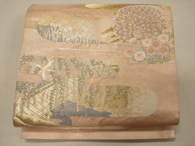 平和屋着物＊夏物　六通柄袋帯　雲霞古典文　金銀糸　正絹　逸品　CAAW8961oy
