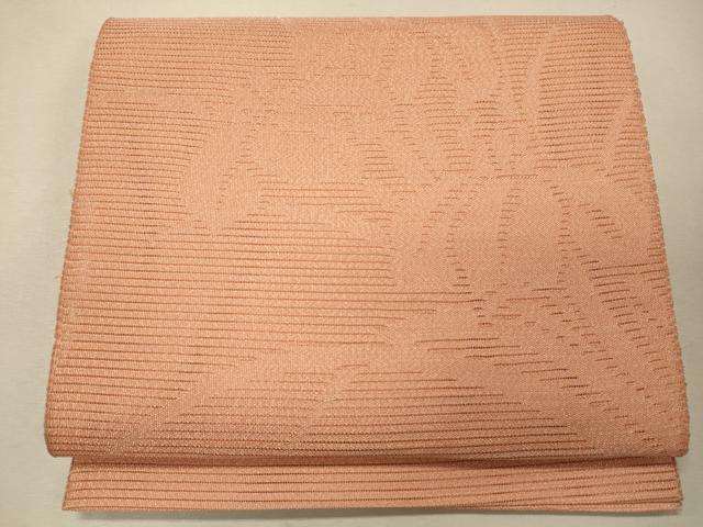 平和屋着物＊夏物　八寸名古屋帯　絽綴れ　草花文　一斤染色　銀糸　正絹　逸品　CAAW8966oy