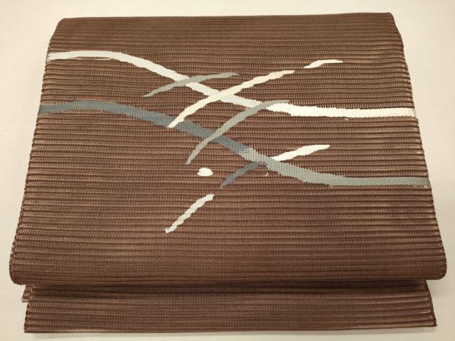 平和屋着物＊夏物　八寸名古屋帯　絽綴れ　流線文　正絹　逸品　未使用　CAAW8983oy