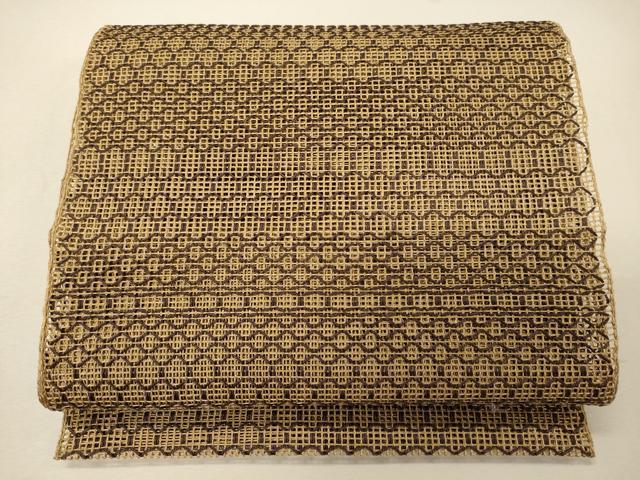 平和屋着物＊夏物　八寸名古屋帯　羅　幾何学文　正絹　逸品　未使用　CAAW9024oy