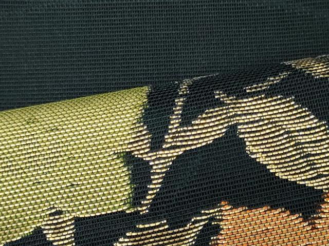 平和屋着物＊夏物 六通柄袋帯 草花文 金糸 正絹 逸品 CAAW9037oy