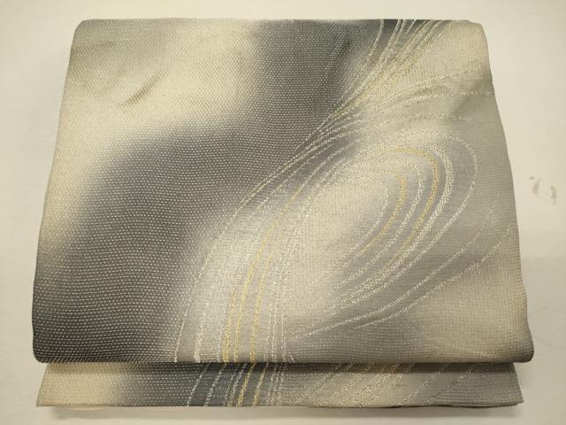 平和屋着物＊夏物　六通柄袋帯　流線文　金銀糸　正絹　逸品　CAAW9044oy