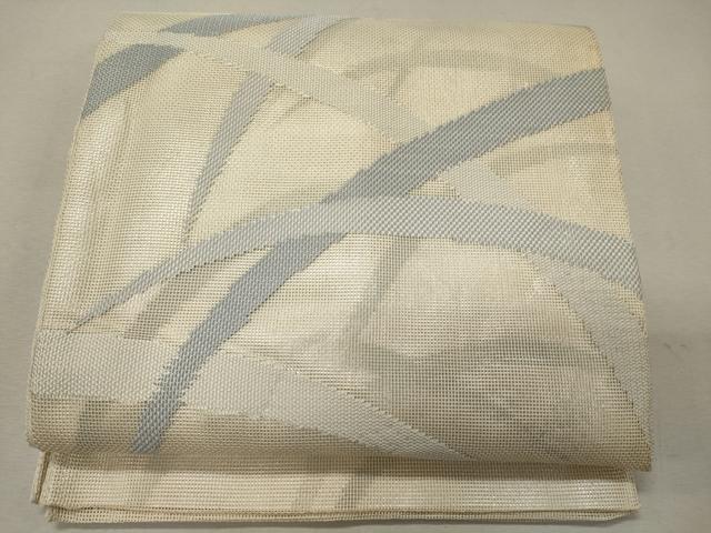 平和屋着物＊夏物　六通柄　本袋帯　芝文　銀糸　正絹　逸品　CAAW9069oy