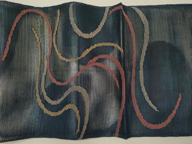 平和屋着物＊夏物 太鼓柄 本袋帯 流線文 正絹 逸品 CAAW9071oy