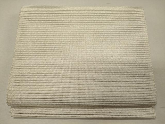 平和屋着物＊夏物　八寸名古屋帯　絽綴れ　銀糸　正絹　逸品　CAAW9077oy