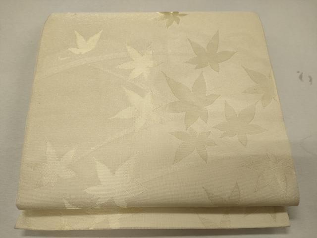 平和屋着物＊夏物　六通柄袋帯　芝楓文　金糸　正絹　逸品　CAAW9086oy