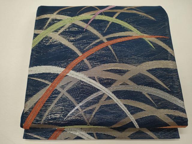 平和屋着物＊夏物　六通柄袋帯　芝文　金銀糸　正絹　逸品　CAAW9088oy