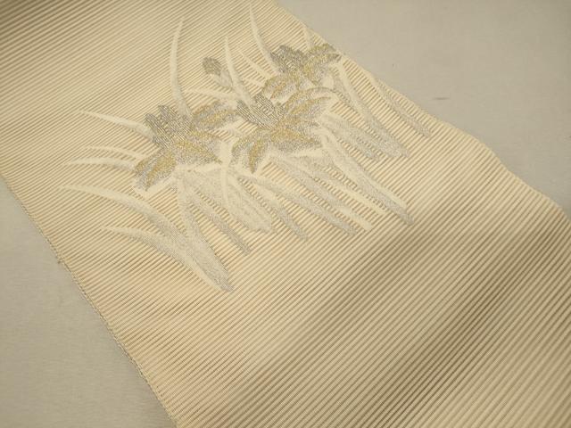 平和屋着物＊夏物　八寸名古屋帯　絽綴れ　草花文　金銀糸　正絹　逸品　CAAW9120oy_1