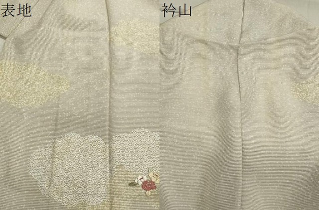 平和屋着物＊夏物　訪問着　絽　駒刺繍　雲重ね花文　銀彩　正絹　逸品　CAAW9868gh_9