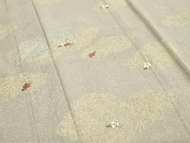 平和屋着物＊夏物　訪問着　絽　駒刺繍　雲重ね花文　銀彩　正絹　逸品　CAAW9868gh_2