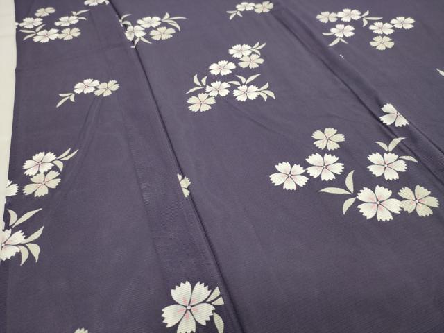 平和屋着物＊夏物 小紋 絽 舞桜文 正絹 逸品 CAAW9875gh