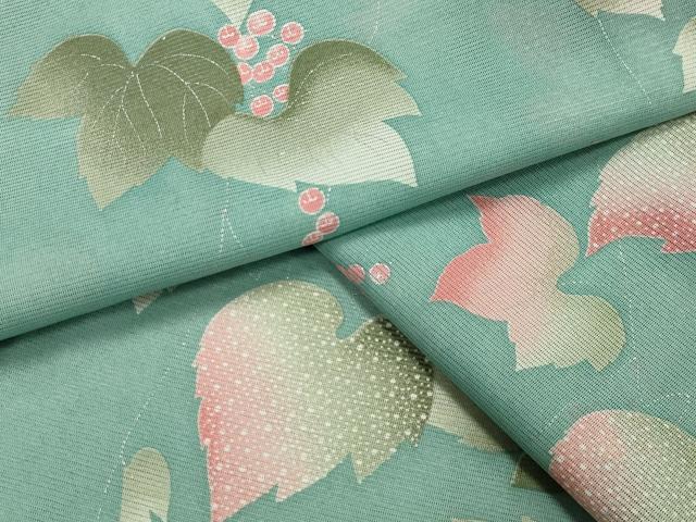 平和屋着物＊夏物　小紋　絽　南天文　銀彩　洗える着物　未使用　CAAW9878gh