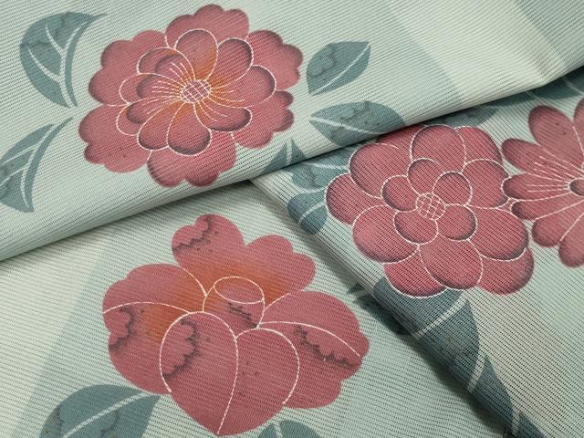 平和屋着物＊夏物　小紋　絽　辻が花　金彩　洗える着物　未使用　CAAW9889gh