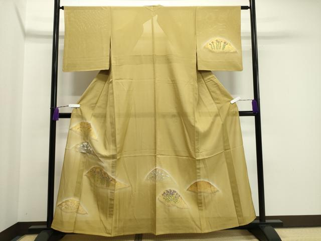 平和屋着物＊夏物　訪問着　絽　草花文　暈し染め　金彩　高島屋扱い　正絹　逸品　CAAW9912gh