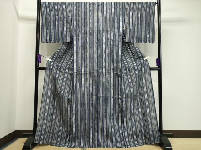 平和屋着物＊夏物　縦絽紬　草木間道　正絹　逸品　CAAW9934gh 平和屋着物＊夏物 縦絽紬 草木間道 正絹 逸品 CAAW9934gh 平和屋