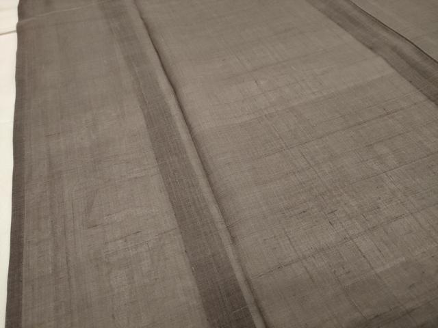 平和屋着物＊夏物　紗紬　樺茶色　正絹　逸品　CAAW9935gh 平和屋着物＊夏物 紗紬 樺茶色 正絹 逸品 CAAW9935gh