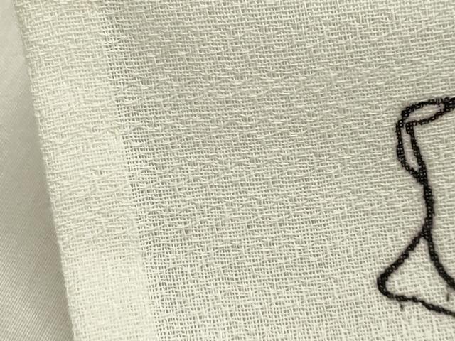 平和屋着物＊夏物 小紋 紗 草花文 CAAW9940gh