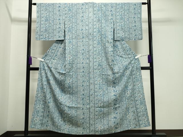 平和屋着物＊夏物 小紋 絽 花丸文 正絹 逸品 未使用 AAAX9840jd