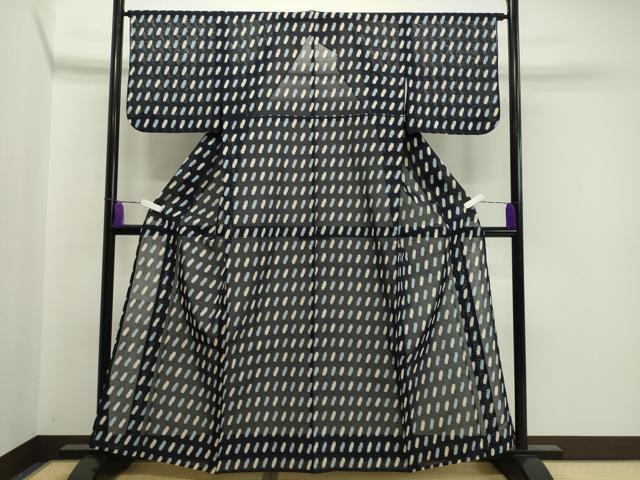 平和屋着物＊夏物　紗紬　吉祥文　正絹　逸品　CAAW9947gh 平和屋着物＊夏物 紗紬 吉祥文 正絹 逸品 CAAW9947gh 紬