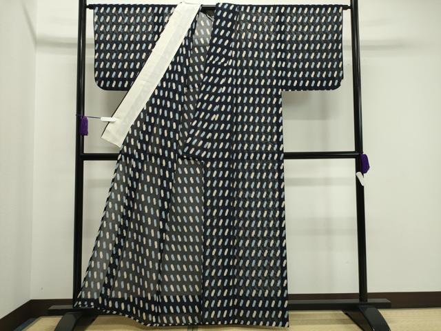 平和屋着物○小千谷紬 吉祥花文 正絹 逸品 CAAV6408vf 平和屋着物＊