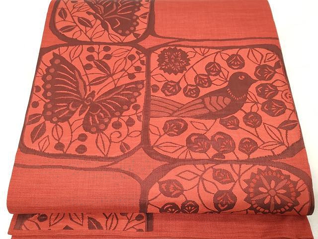 平和屋着物●名門木屋太　今河織物　六通柄袋帯　燕花文　正絹　逸品　CAAX0436yk