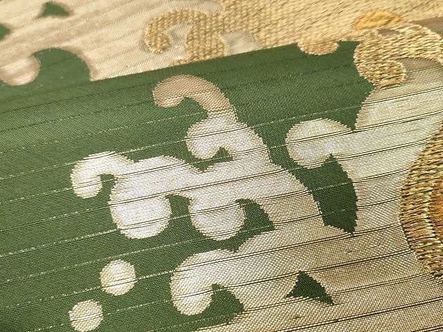 平和屋着物＊夏物　六通柄袋帯　立波文　金糸　正絹　逸品　CAAX0532yk_4