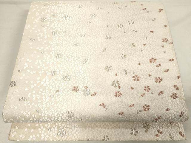 平和屋着物●六通柄袋帯　唐織　舞花文　金銀糸　鈴乃屋扱い　正絹　逸品　CAAX0553yk