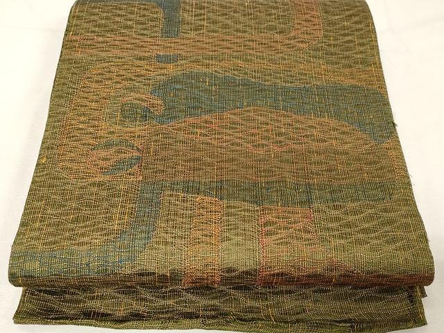 平和屋着物●希少　桝屋高尾　太鼓柄袋帯　吉祥文　正絹　逸品　CAAX0569yk