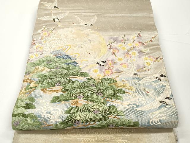 平和屋着物●本加賀友禅作家　吉村伊佐子　六通柄袋帯　唐織　十六衣月の阿波　金糸　正絹　逸品　CAAX0753yk