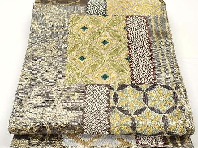 平和屋着物●西陣　松屋加藤　六通柄袋帯　穿紗織　吉祥文　金銀糸　証紙付き　上代68万　正絹　逸品　CAAX0773yk