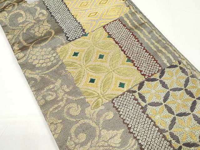 平和屋着物●西陣　松屋加藤　六通柄袋帯　穿紗織　吉祥文　金銀糸　証紙付き　上代68万　正絹　逸品　CAAX0773yk 平和屋着物○西陣 松屋加藤 六通柄袋帯 穿紗織 吉祥文 金銀糸 証紙付き