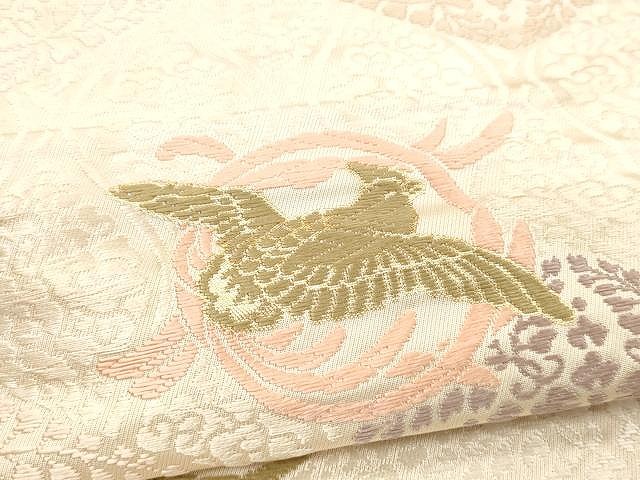 平和屋着物○六通柄袋帯 唐織 吉祥文様 金糸 正絹 逸品 CAAX0784yk