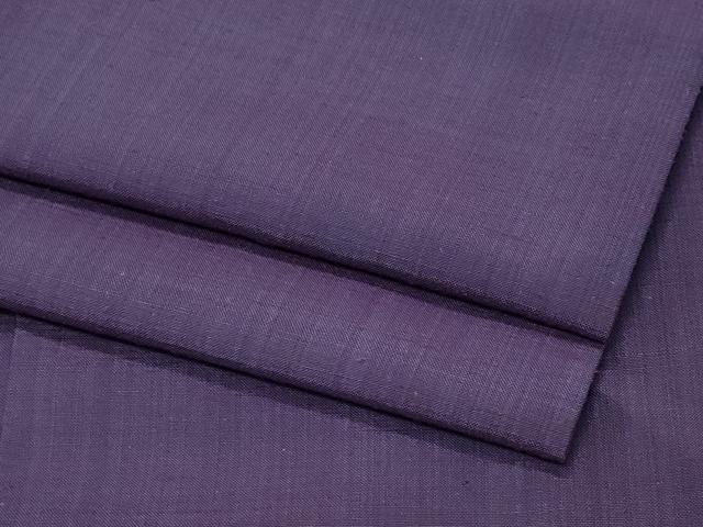 平和屋着物●上質な紬　色無地　滅紫色　正絹　逸品　CAAX0806vf