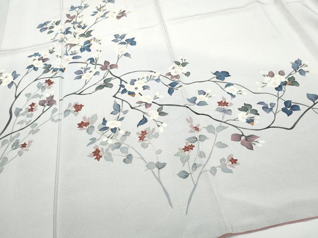 平和屋着物○訪問着 友禅 作家物 枝花文 暈し染め 正絹 逸品