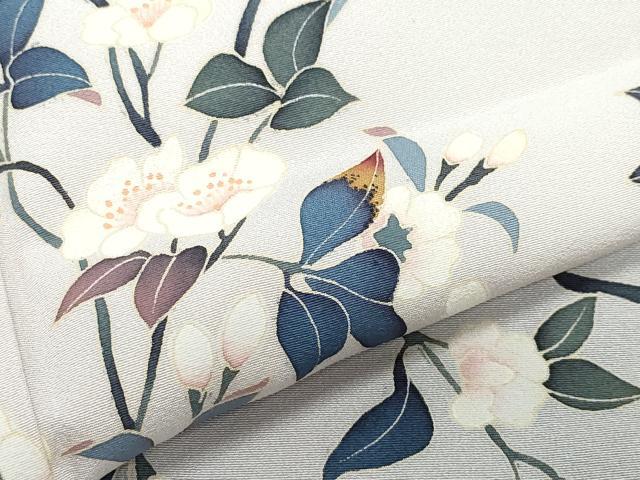 平和屋着物○訪問着 友禅 枝花文 たたき染め 三越扱い 正絹 逸品