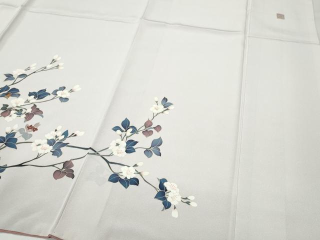平和屋着物○訪問着 友禅 作家物 枝花文 暈し染め 正絹 逸品